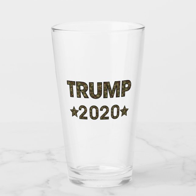 Trump 2020 Camouflage brev Glaskopp (Framsida)