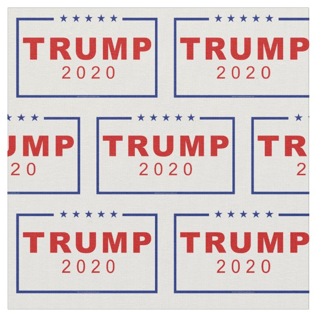 Trump 2020 Classic White Tyg (Närbild)