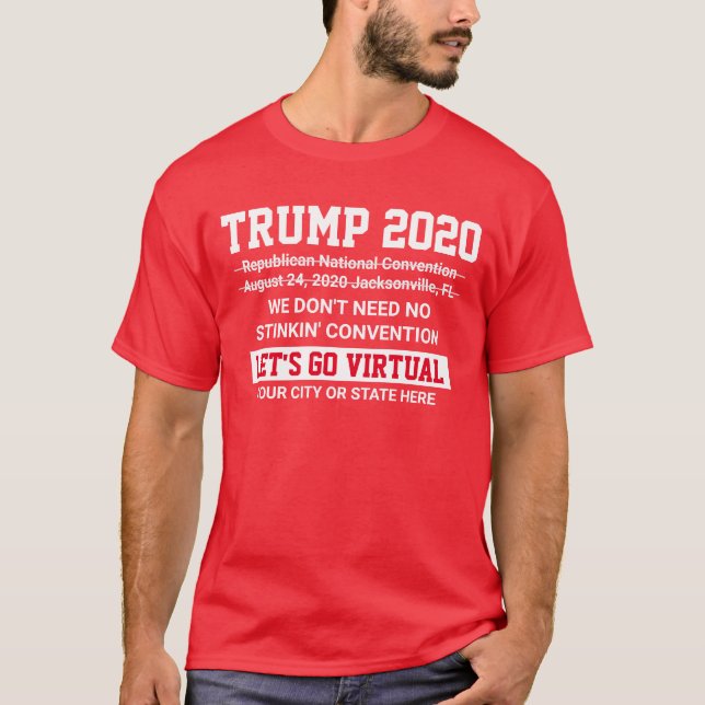 Trump 2020 Covid-19 Problems Virtuellare konventio T Shirt (Framsida)
