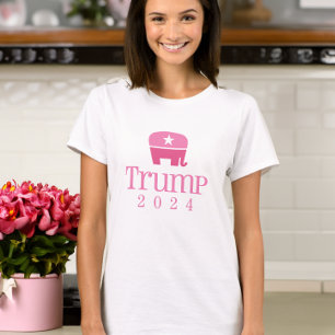 Trump 2020 Cute Rosa Elephant T Shirt