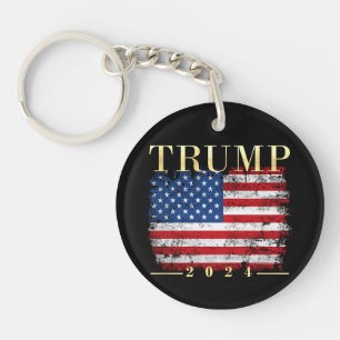 Trump 2020 Elegant Guld Vintage Flagga