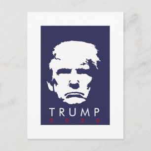 TRUMP 2020 - enkel silhuettdesign Vykort