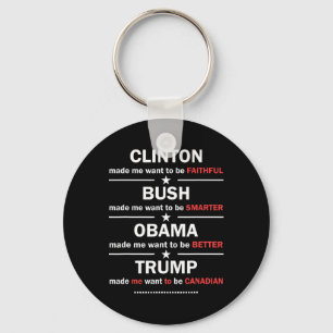 Trump 2020 Funny Clinton Bush Obama Trump Canadian Nyckelring