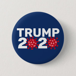 Trump 2020 - Funny Virus Red and Navy Blue Knapp