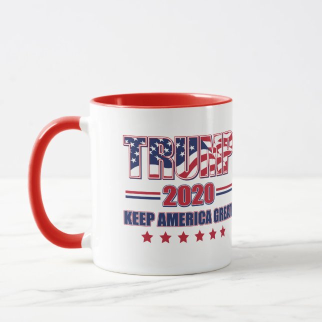 Trump 2020 Gör Amerika Underbart Mugg (Vänster)