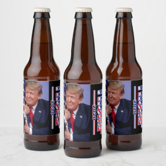 Trump 2020 - Gör Amerika Underbart Ölflaska Etikett