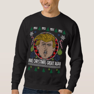 Trump 2020 Gör julen Underbarare igen Ugly Sweate Lång Ärmad Tröja