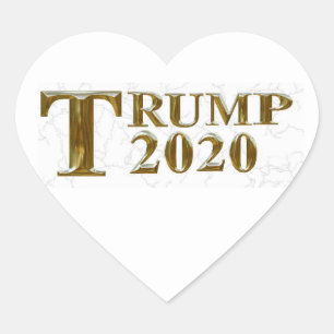 TRUMP 2020 HJÄRTFORMAT KLISTERMÄRKE