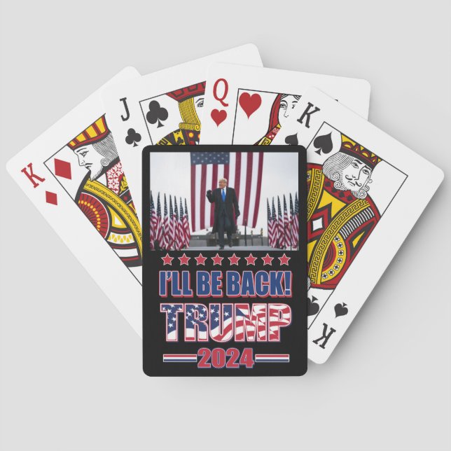 Trump 2020 Jag kommer tillbaka Casinokort (Baksidan)