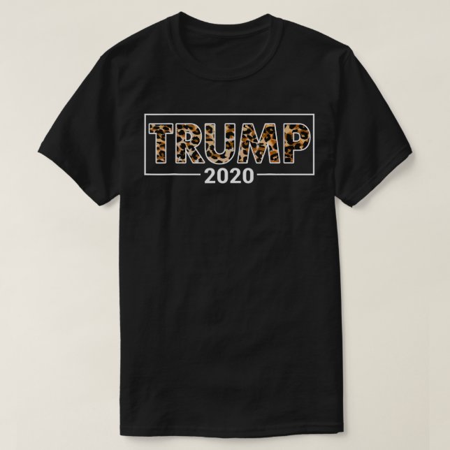 Trump 2020 Leopard Mönster T Shirt (Design framsida)