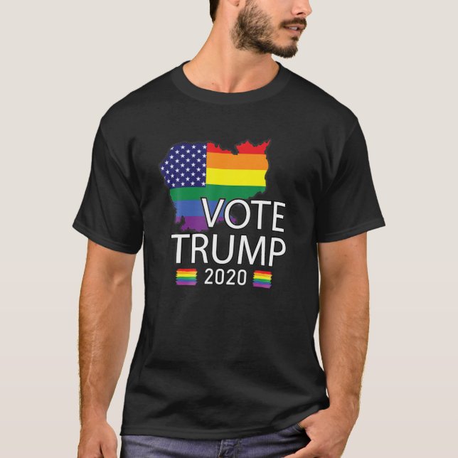 TRUMP 2020, LGBT TRUMP SHIRT - GAY PRIDE LGBT ELEC T SHIRT (Framsida)