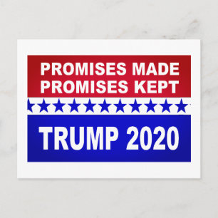 Trump 2020-löften höll populära vykort