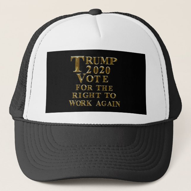TRUMP 2020 OMRÖSTNING FÖR HÖGERNA ATT ARBETA IGEN KEPS (Framsida)