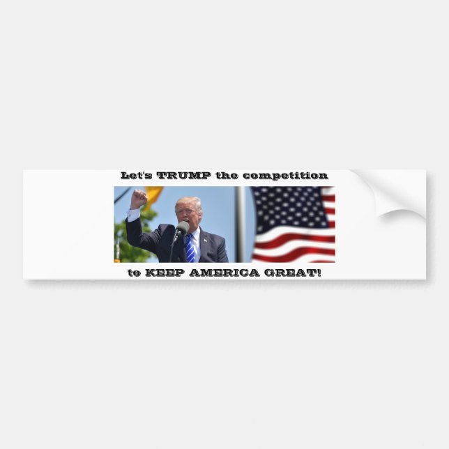 Trump 2020 Presidentval Bumper Sticker Bildekal (Framsidan)