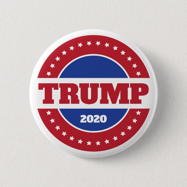 Trump 2020 Red White and Blue Knapp (Framsida)