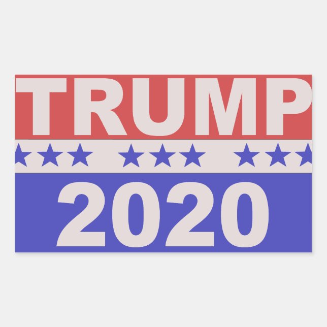 Trump 2020 rektangulärt klistermärke (Framsida)
