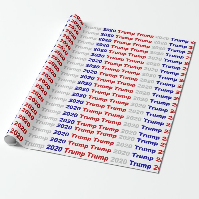 Trump 2020 röd vit och blå presentpapper (Utrullad)