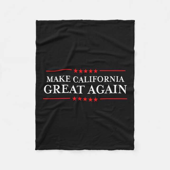 Trump 2020 Shirts Ltd - Gör Kalifornien Underbart Fleecefilt (Framsidan)