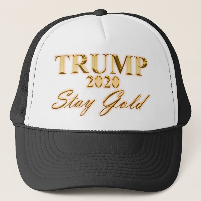 TRUMP 2020 - Stanna Guld Truckerkeps (Framsida)