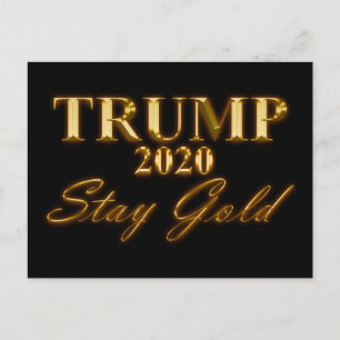 TRUMP 2020 - Stanna Guld Vykort