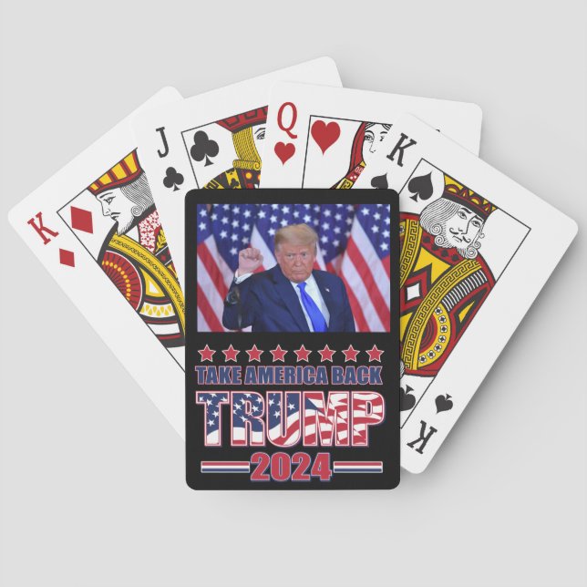 Trump 2020 Ta Amerika tillbaka Casinokort (Baksidan)
