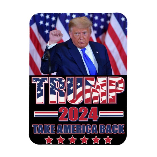 Trump 2020 Ta Amerika tillbaka Magnet (Vertikal)