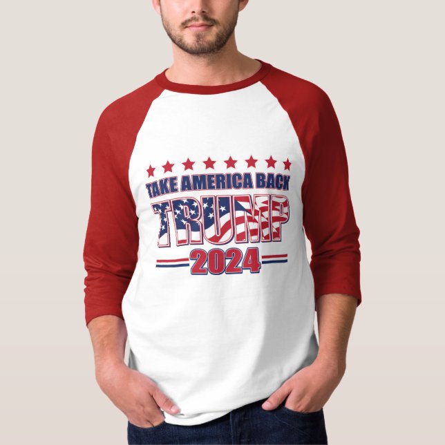 Trump 2020 Ta Amerika tillbaka T Shirt (Framsida)