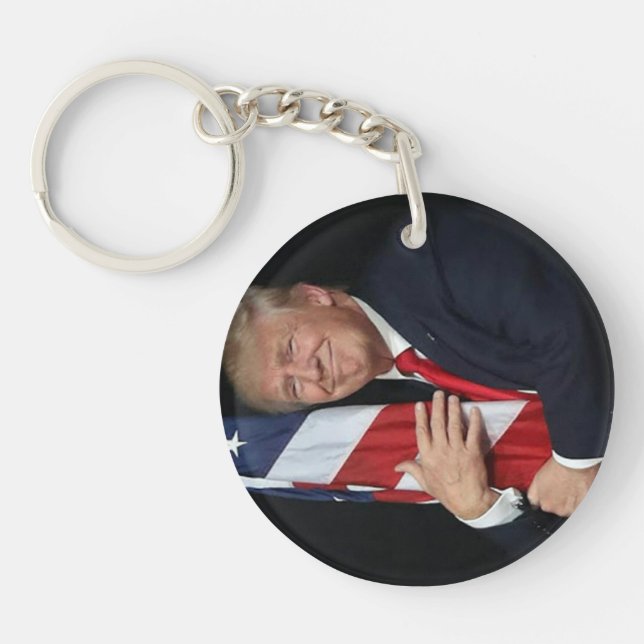 Trump 2020 Trump Hogger den amerikanska Flagga (Framsidan)