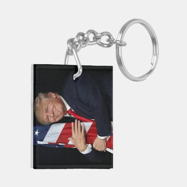 Trump 2020 - Trump Hugger, den amerikanska Flagga (Vänster Baksida)