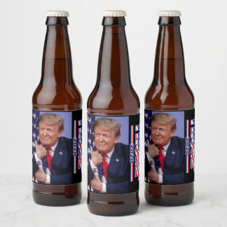 Trump 2020 Trump krämar Flagga Ölflaska Etikett