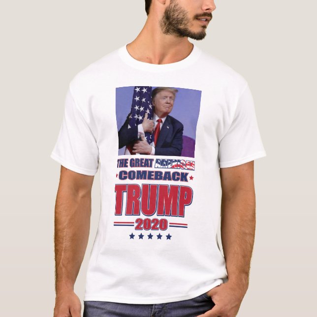 Trump 2020 Underbar American Comeback T Shirt (Framsida)