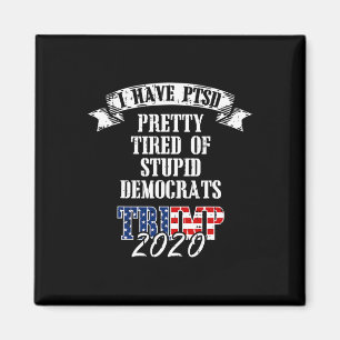 Trump 2020 USA flagga Ptsd Gi Magnet