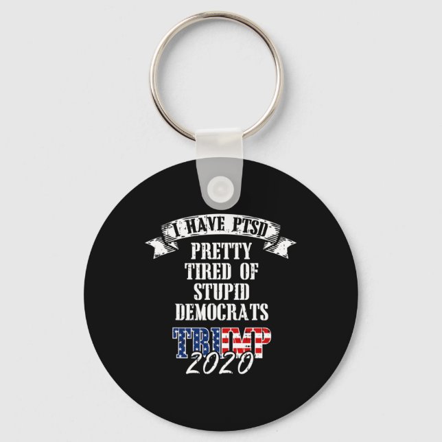 Trump 2020 USA flagga Ptsd Gi Nyckelring (Framsida)