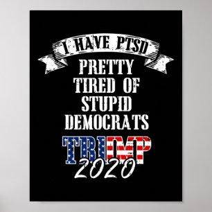 Trump 2020 USA flagga Ptsd Gi Poster
