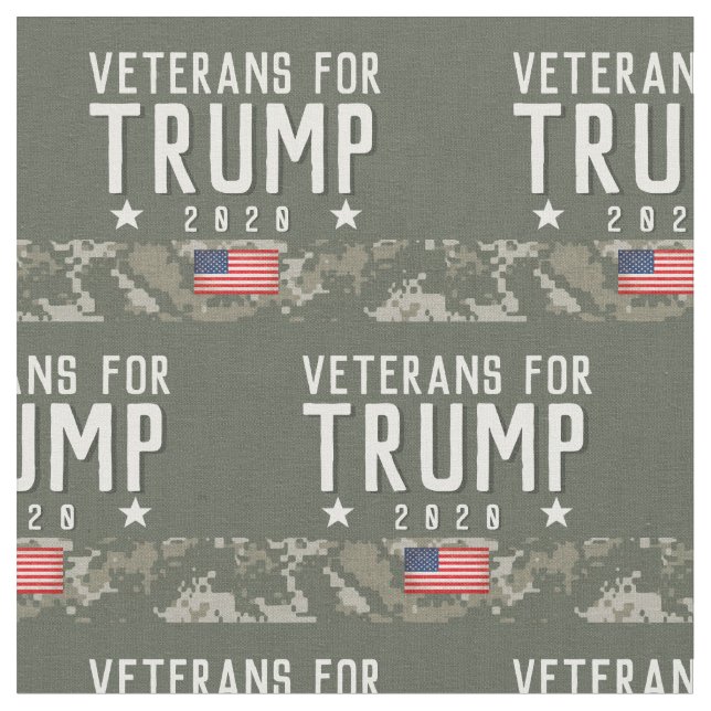Trump 2020 Veterans for Trump Camo Tyg (Närbild)