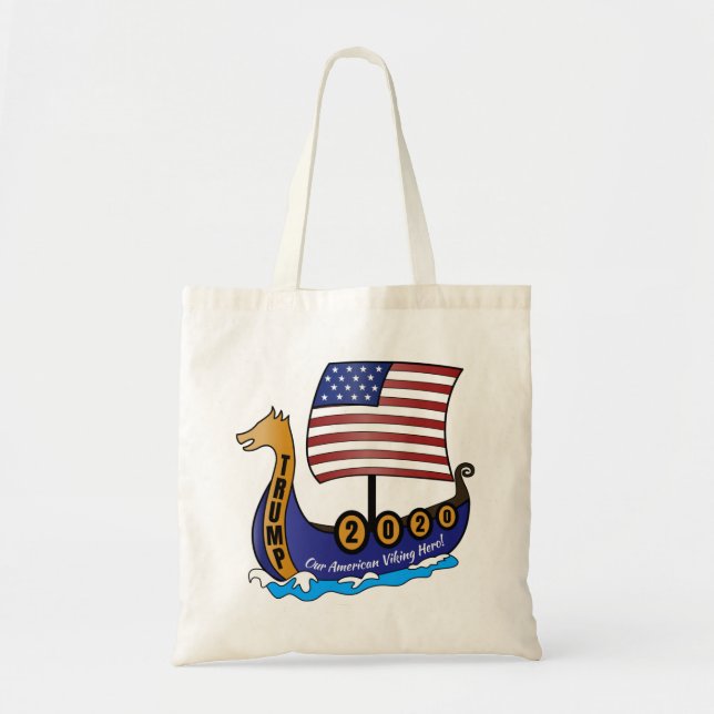 Trump 2020 Viking Frakt Logotyp Tygkasse (Framsidan)