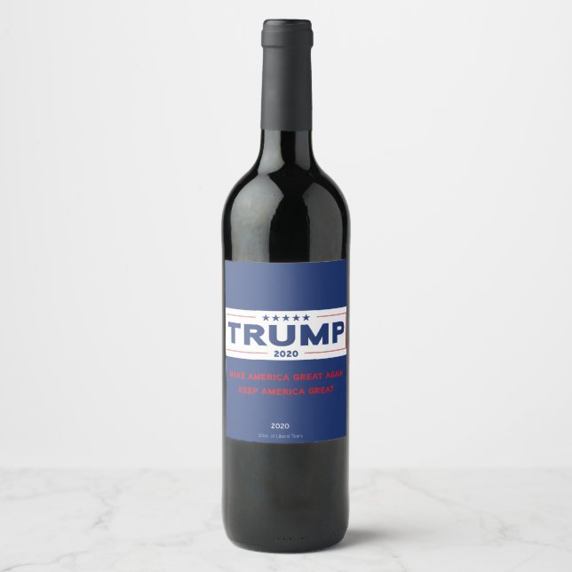 Trump 2020 Vin-etikett Vinflaska Etikett (Framsida)