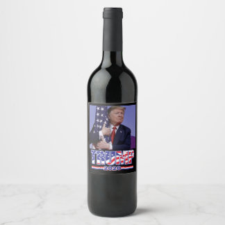 Trump 2020 vinflaska etikett