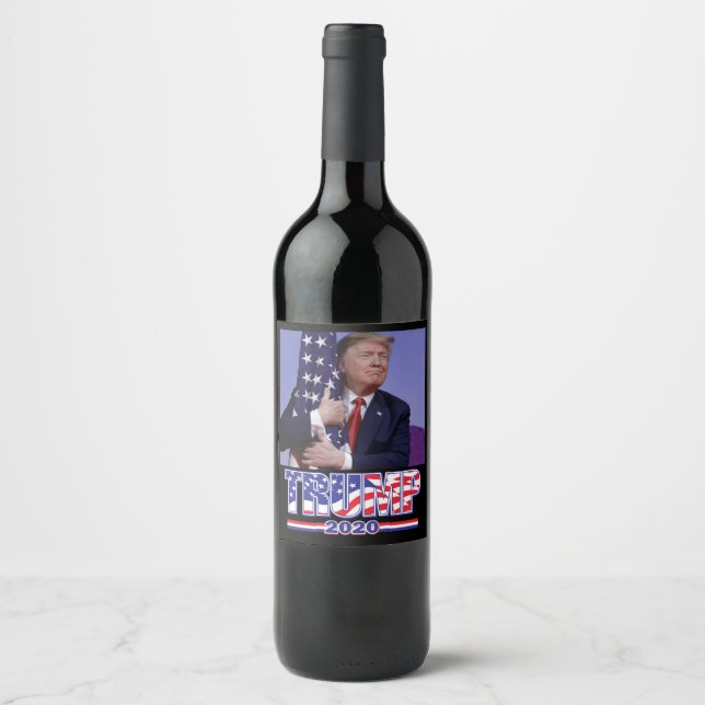 Trump 2020 vinflaska etikett (Framsida)