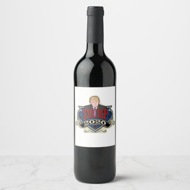 Trump 2020-Vintage Vinflaska Etikett (Framsida)