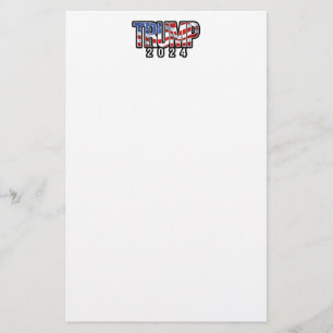 Trump 2020 Waving Flagga Brevpapper