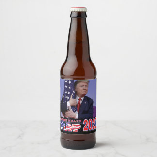 Trump 2020 - ytterligare 4 år ölflaska etikett