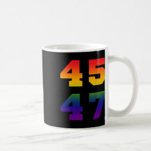 Trump 2024 45 47 Lgbt Pride Flagga Regnbåge 45 47 Kaffemugg