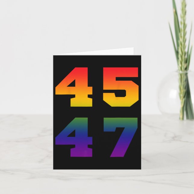 Trump 2024 45 47 Lgbt Pride Flagga Regnbåge 45 47 Kort (Framsida)