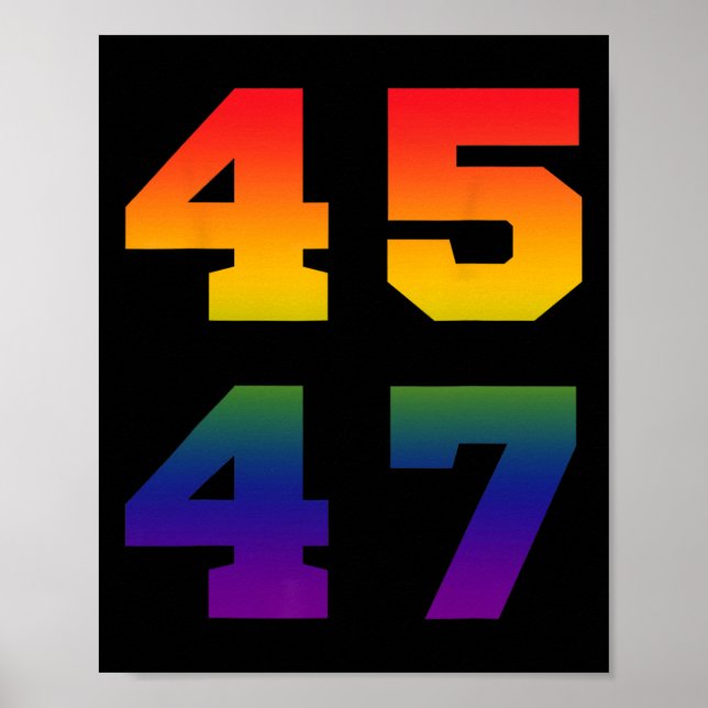 Trump 2024 45 47 Lgbt Pride Flagga Regnbåge 45 47 Poster (Framsidan)