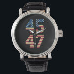 Trump 2024 45 47 Vintage American Flagga Retro 454 Armbandsur<br><div class="desc">Trump 2024 45 47 Vintage American Flagga Retro 4547 Trump 2024</div>