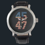 Trump 2024 45 47 Vintage American Flagga Retro 454 Armbandsur<br><div class="desc">Trump 2024 45 47 Vintage American Flagga Retro 4547 Trump 2024</div>