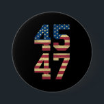 Trump 2024 45 47 Vintage American Flagga Retro 454 Knapp<br><div class="desc">Trump 2024 45 47 Vintage American Flagga Retro 4547 Trump 2024</div>