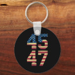 Trump 2024 45 47 Vintage American Flagga Retro 454 Nyckelring<br><div class="desc">Trump 2024 45 47 Vintage American Flagga Retro 4547 Trump 2024</div>