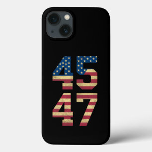 Trump 2024 45 47 Vintage amerikansk flagga Retro 4